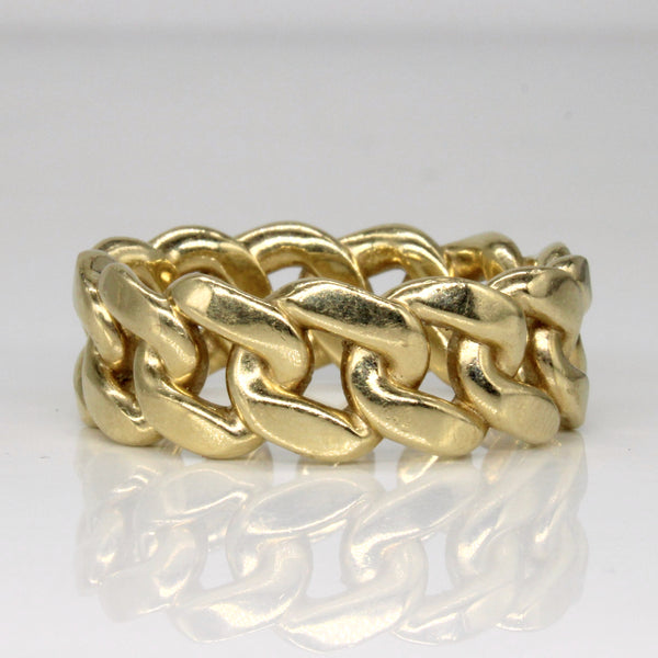 10k Yellow Gold Cuban Link Ring | SZ 13.5 |