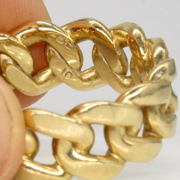 10k Yellow Gold Cuban Link Ring | SZ 13.5 |