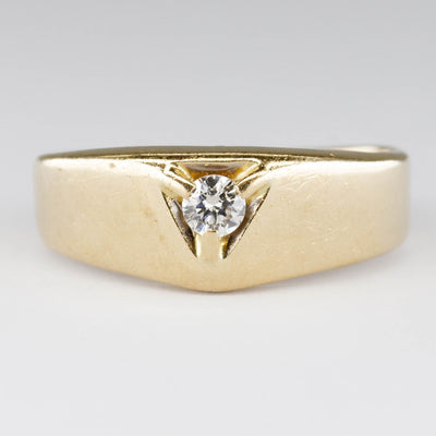 Solitaire Diamond Gold Band | 0.12ct | SZ 8.5 |