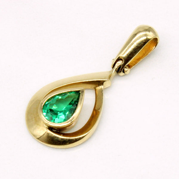 Synthetic Emerald Pendant | 0.50ct |