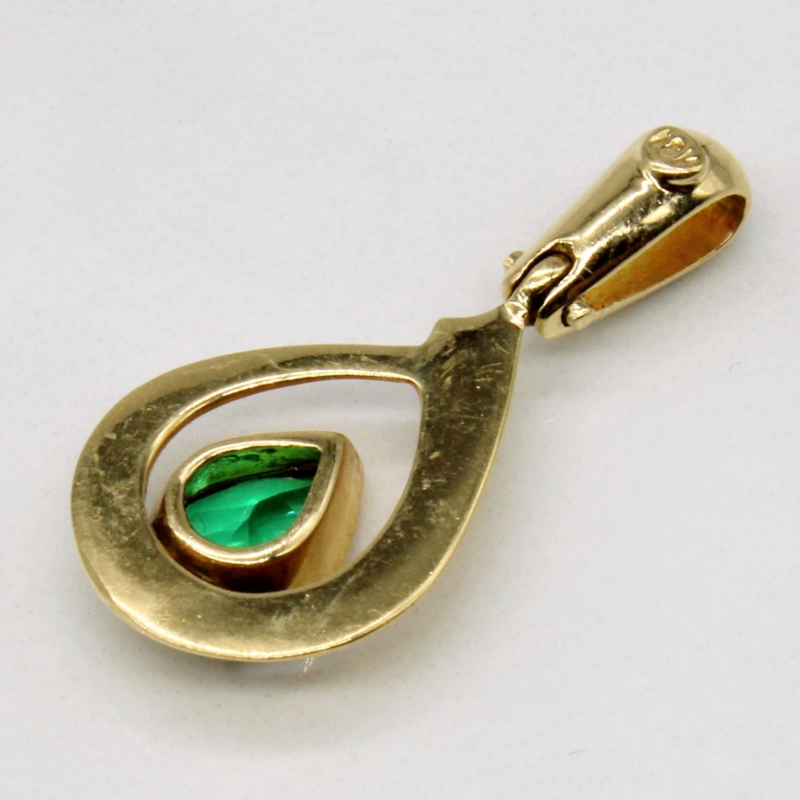 Synthetic Emerald Pendant | 0.50ct |