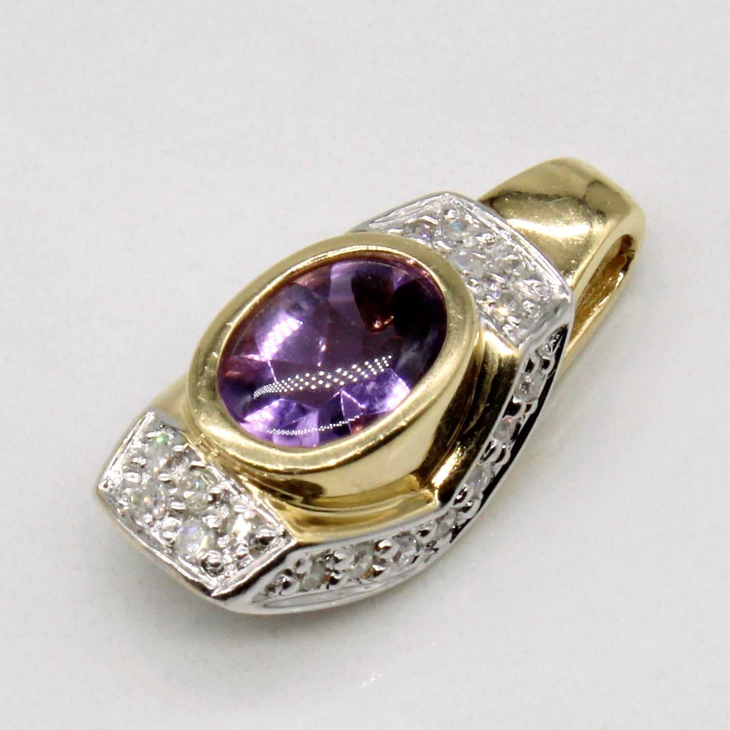 Amethyst & Diamond Pendant | 1.02ct, 0.10ctw |