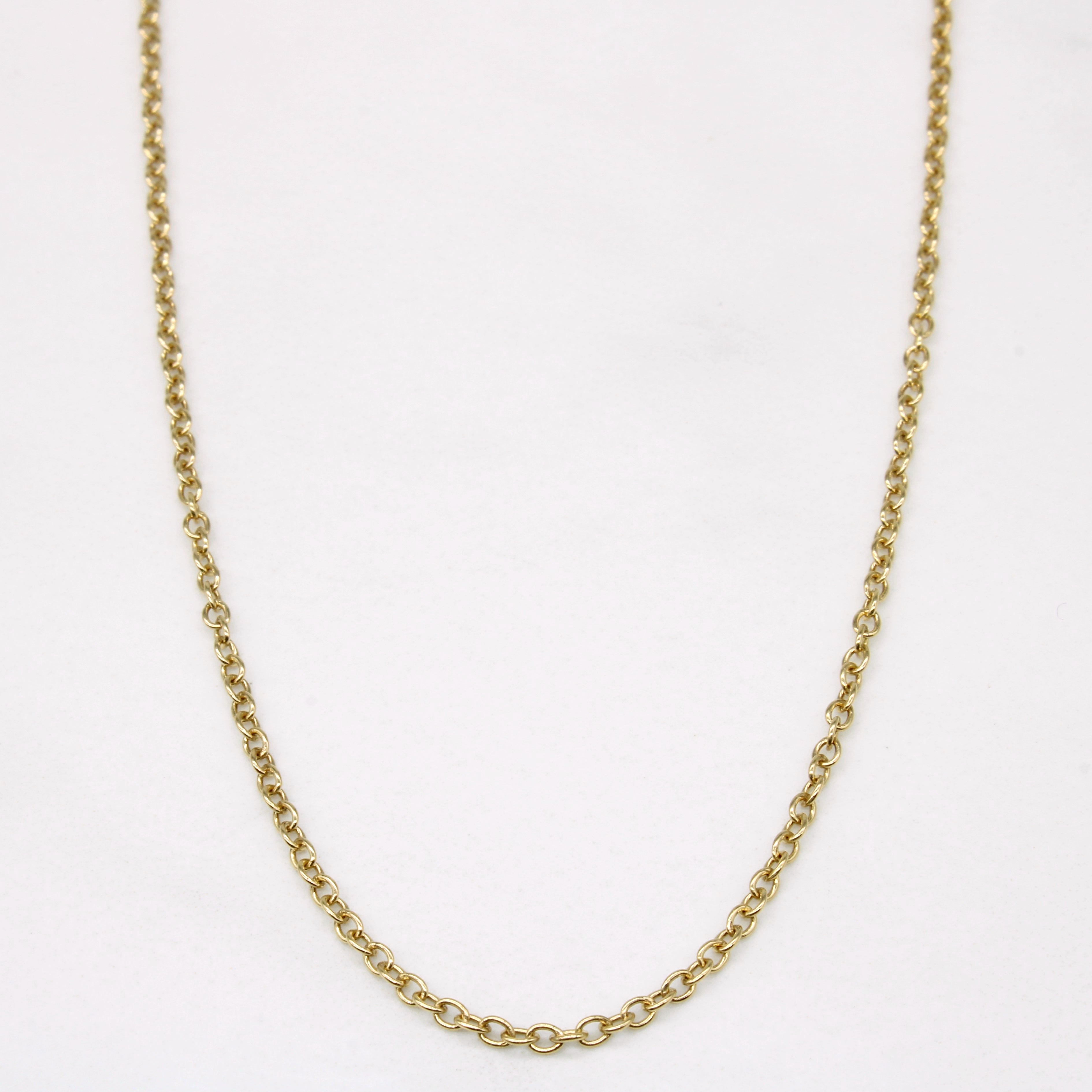 18k Yellow Gold Circle Link Chain | 24" |