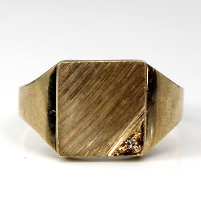 Diamond Signet Ring | 0.02ct | SZ 9 |