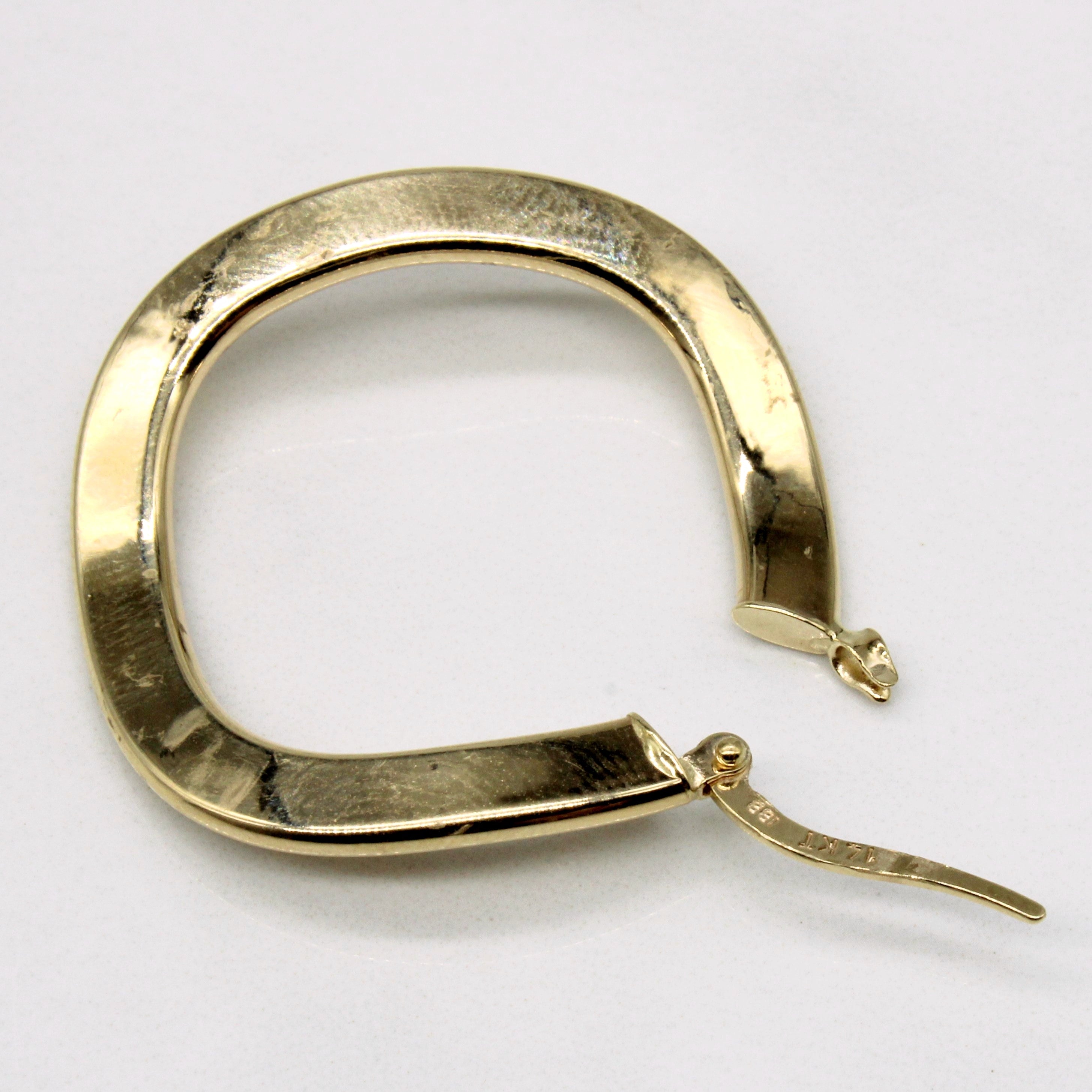 14k Yellow Gold Hoop Earrings