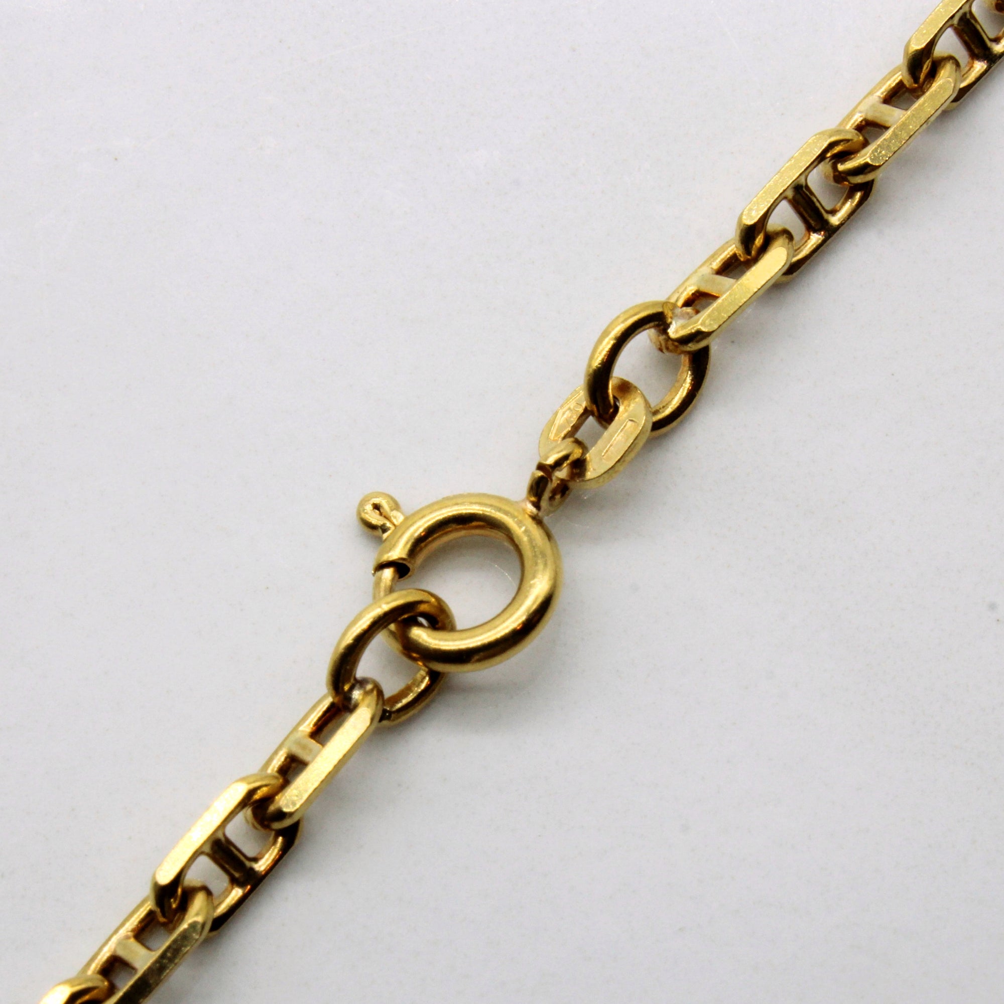 18k Yellow Gold Anchor Link Chain | 24