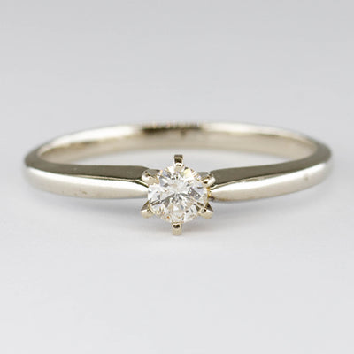 Six Prong Solitaire Diamond Ring | 0.17ct | SZ 6.75 |