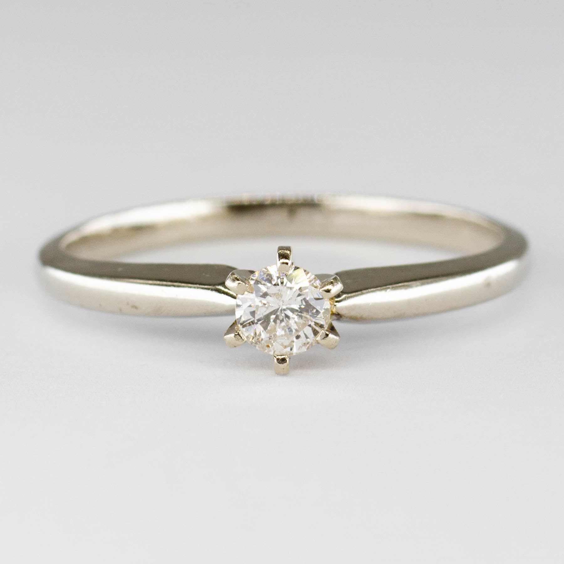 Six Prong Solitaire Diamond Ring | 0.17ct | SZ 6.75 |