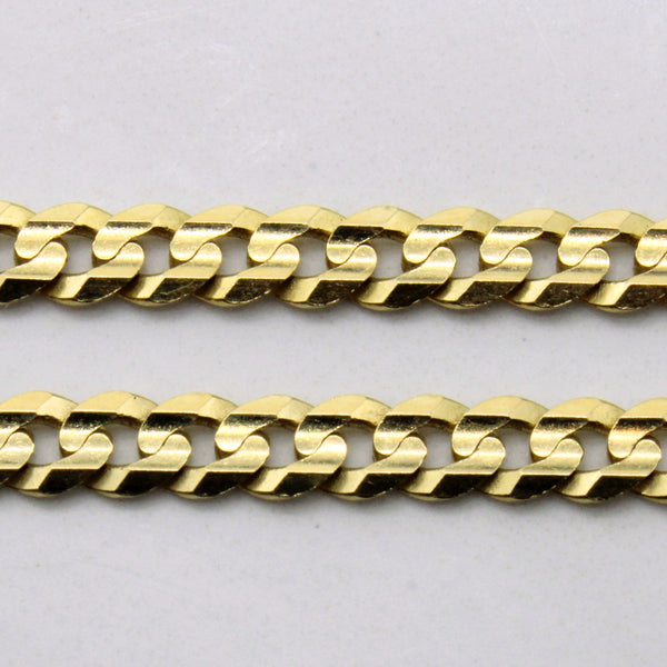 14k Yellow Gold Curb Link Chain | 24