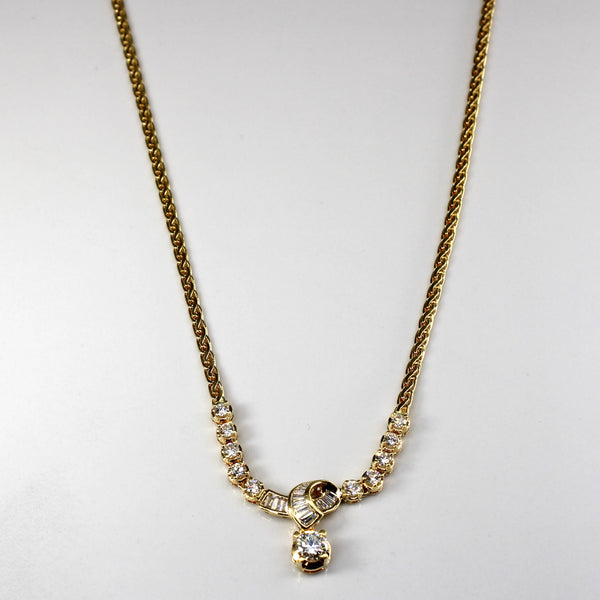 Diamond Gold Chain 18k Necklace | 1.32ctw VS1 F/G | 18