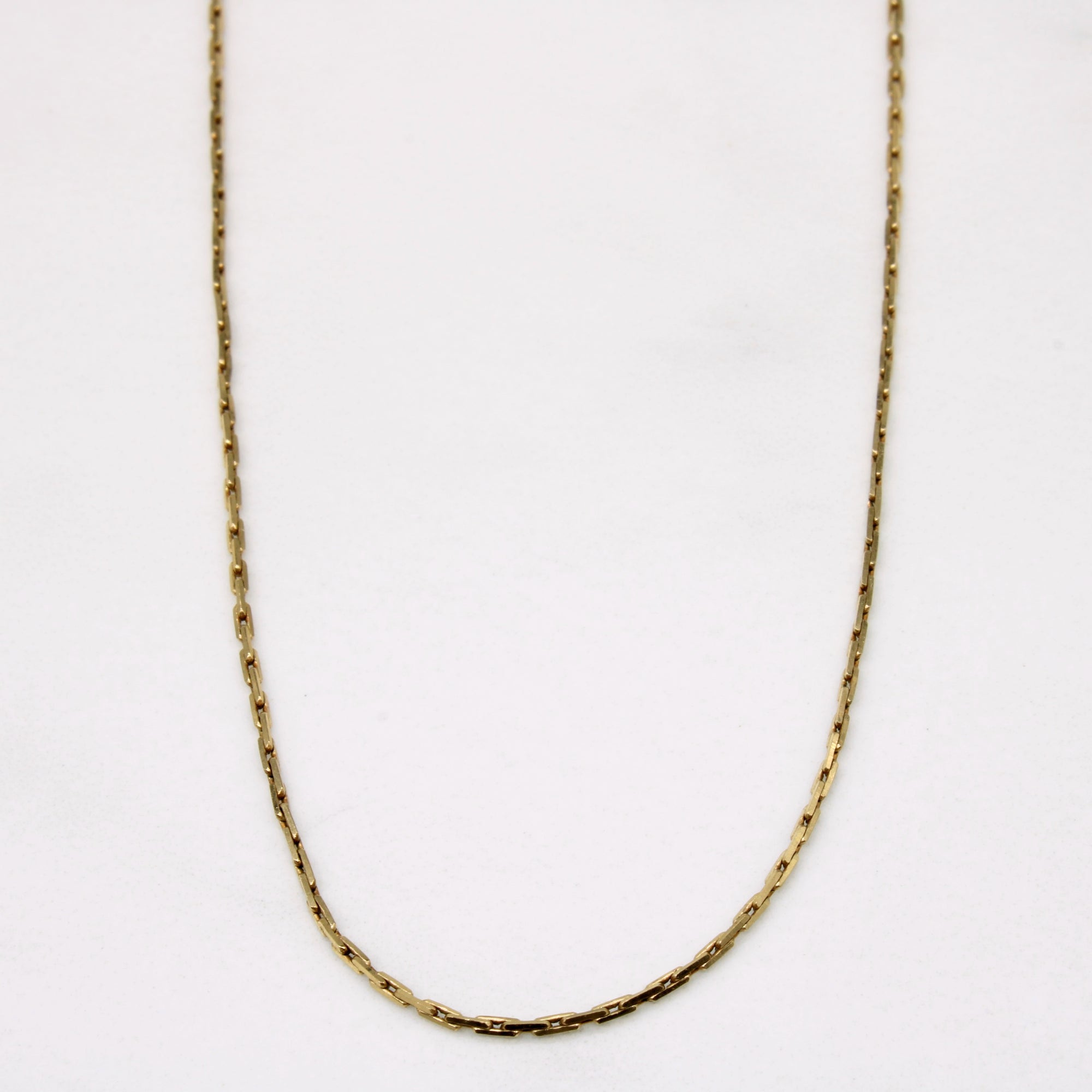 Gold rectangle link on sale necklace