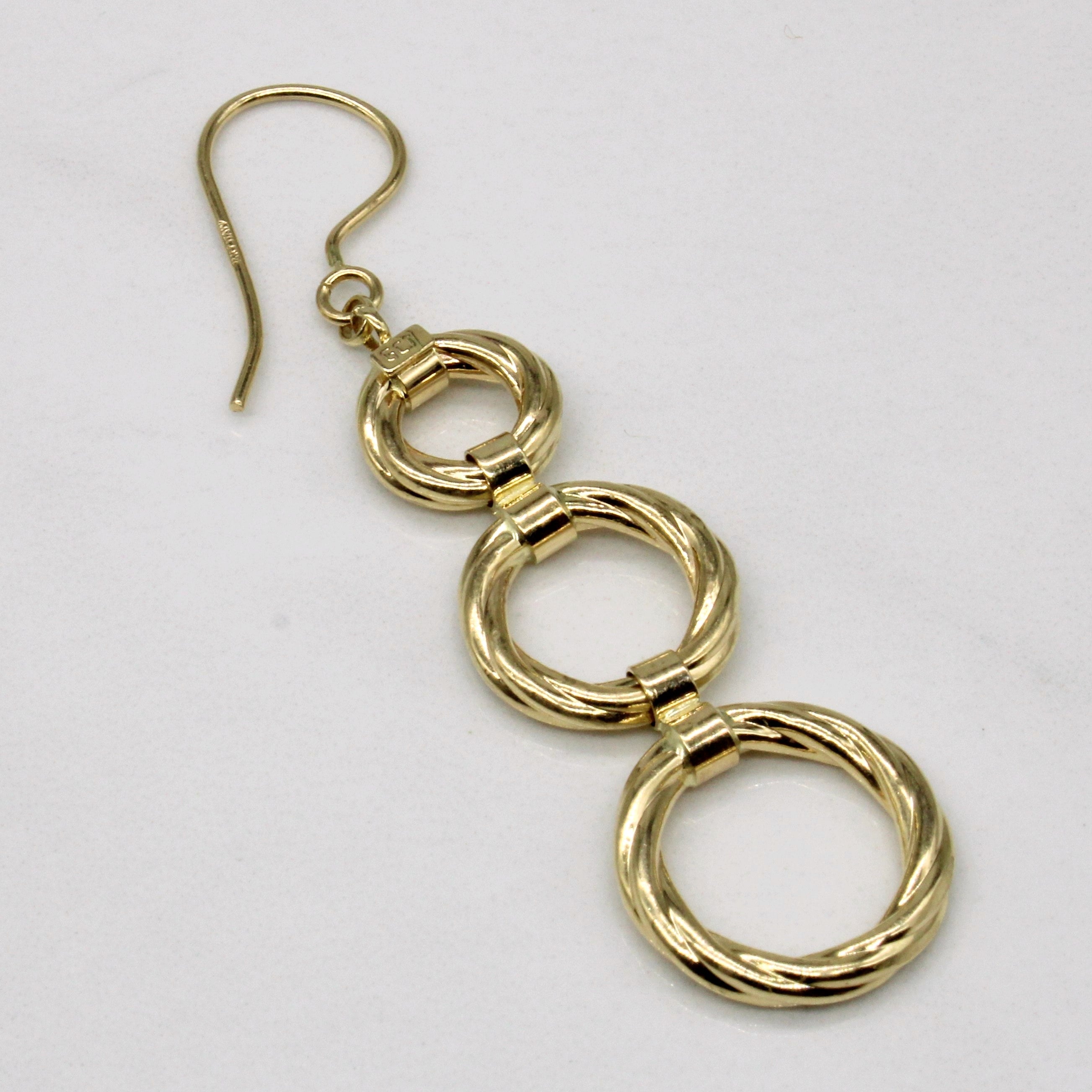 14k Yellow Gold Drop Earrings