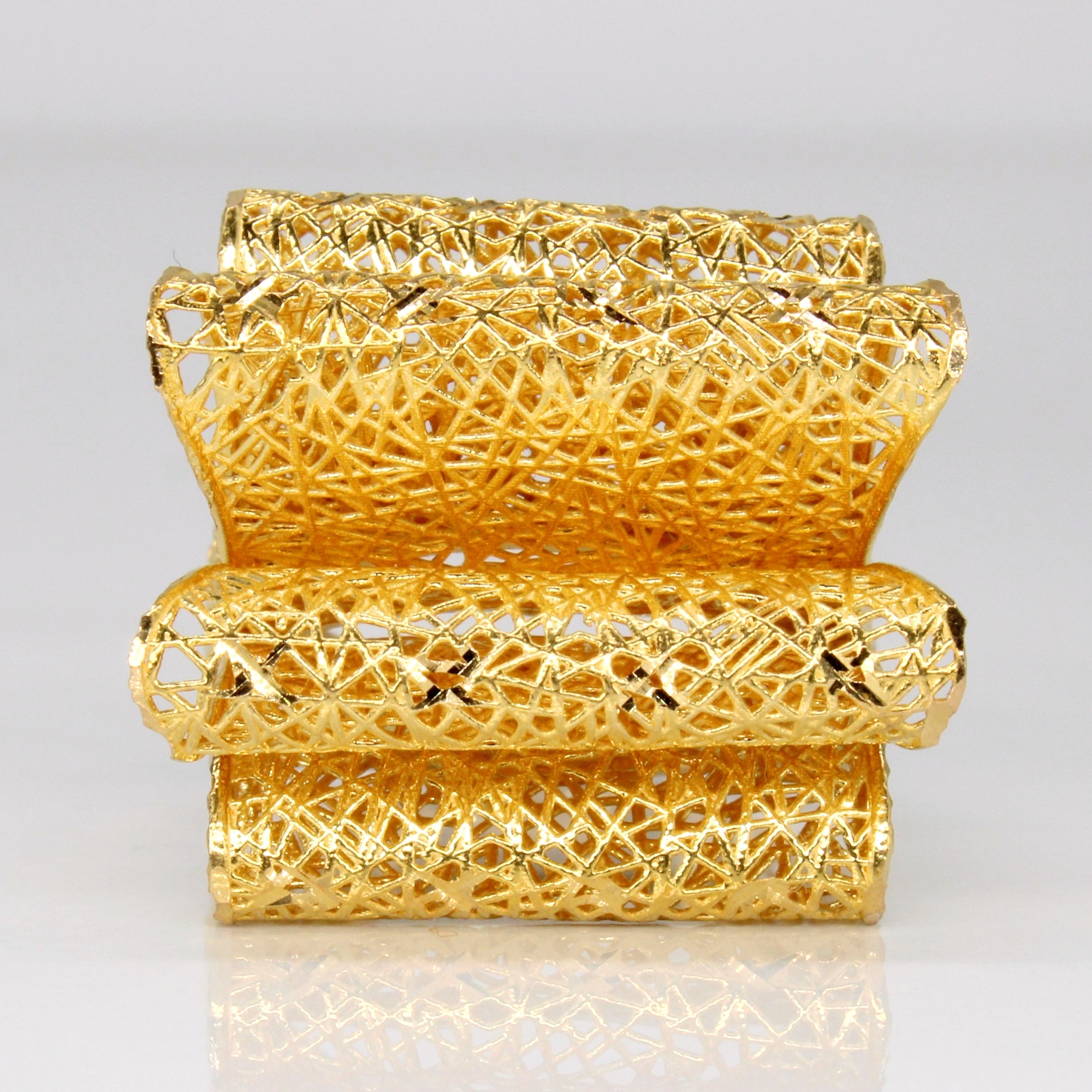 21k Yellow Gold Lattice Ring | SZ 7.75 |
