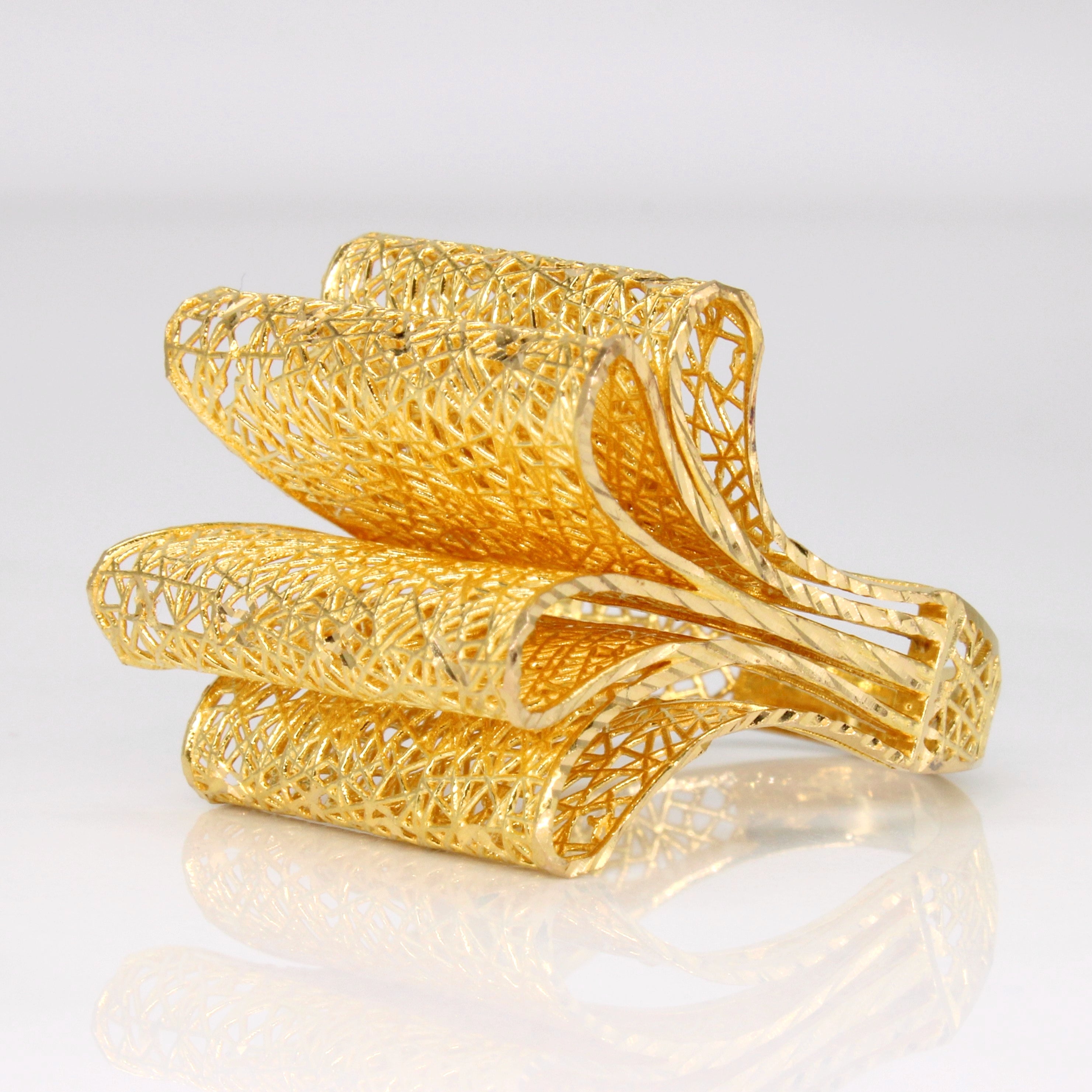 21k Yellow Gold Lattice Ring | SZ 7.75 |