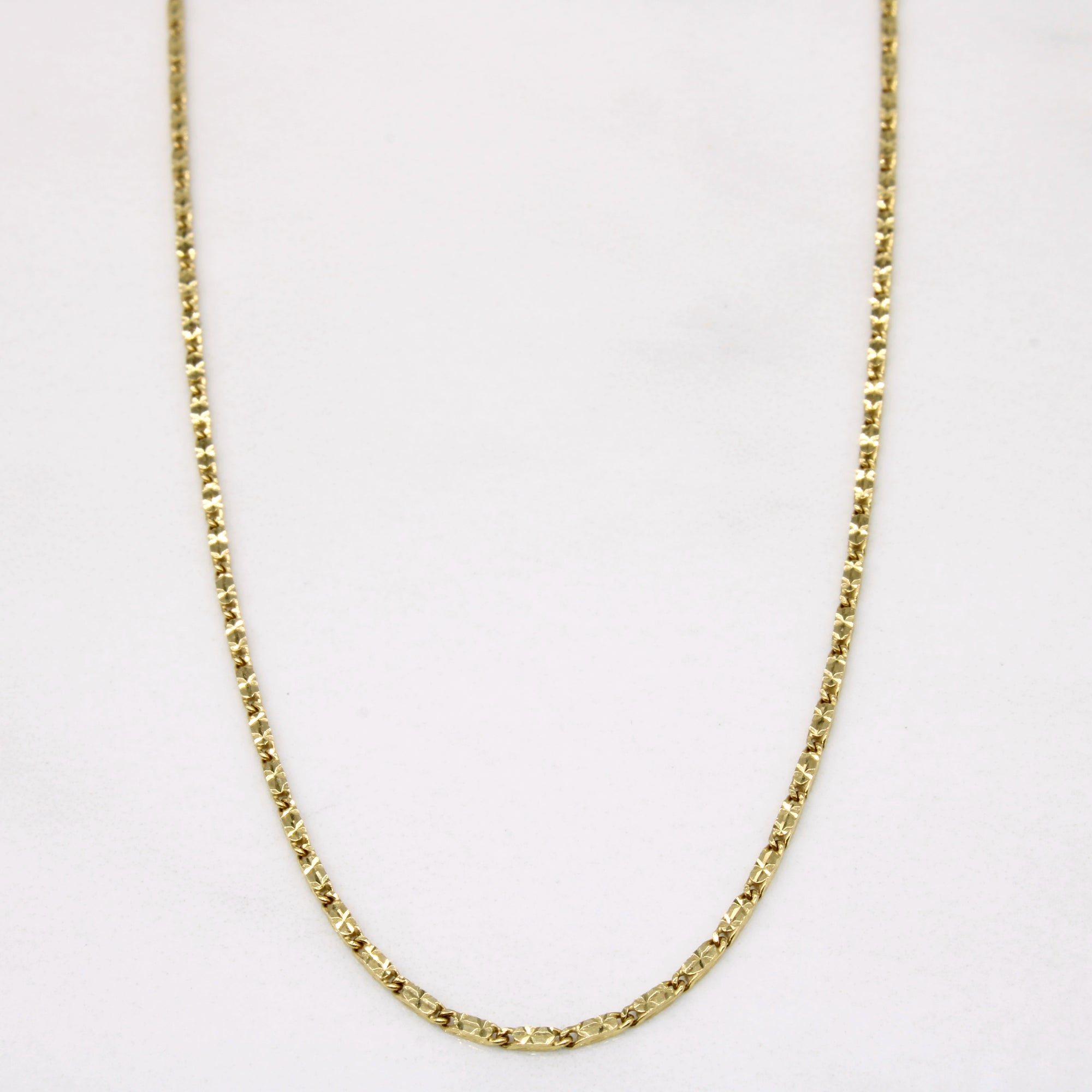 10k Yellow Gold Bar Link Chain | 25