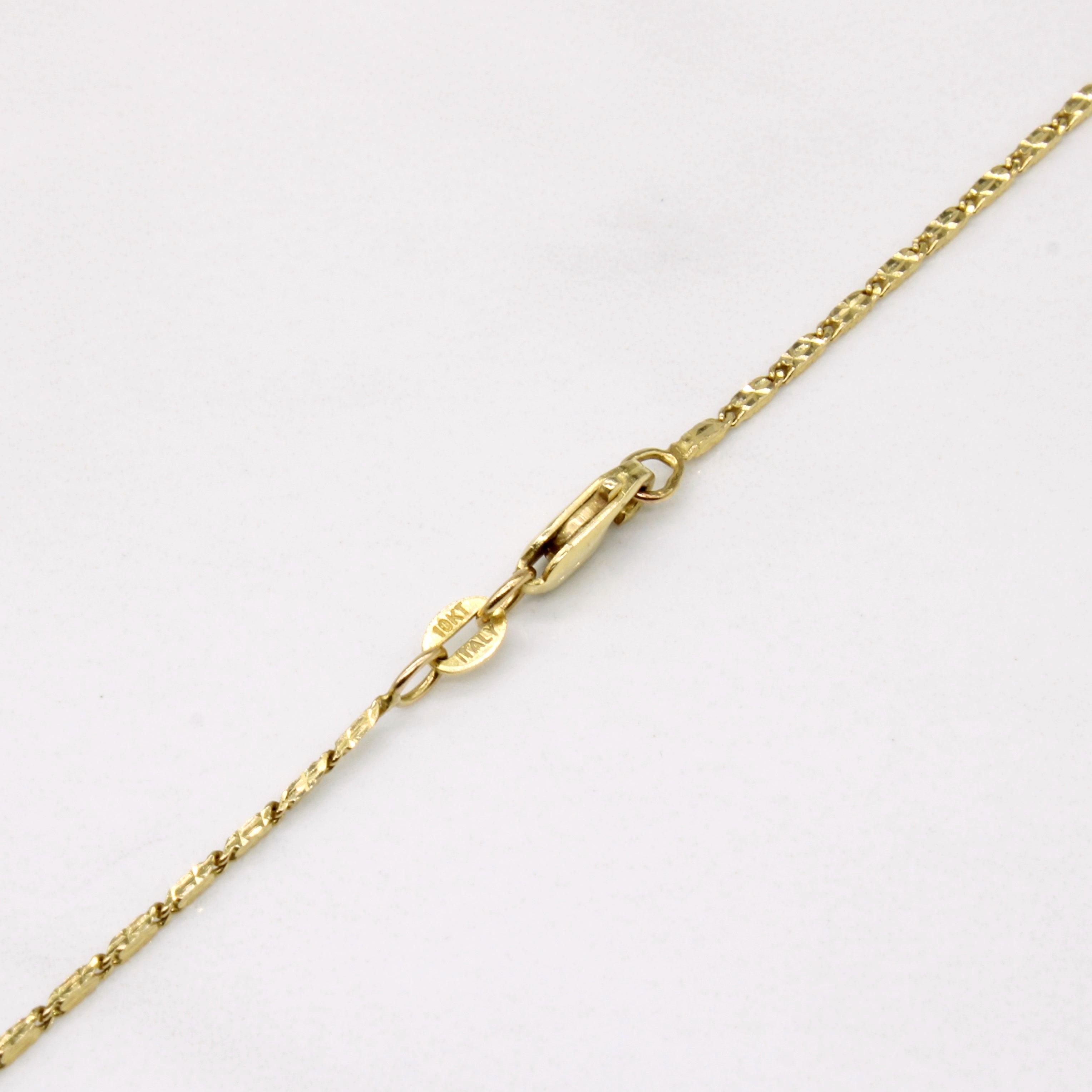 10k Yellow Gold Bar Link Chain | 25" |