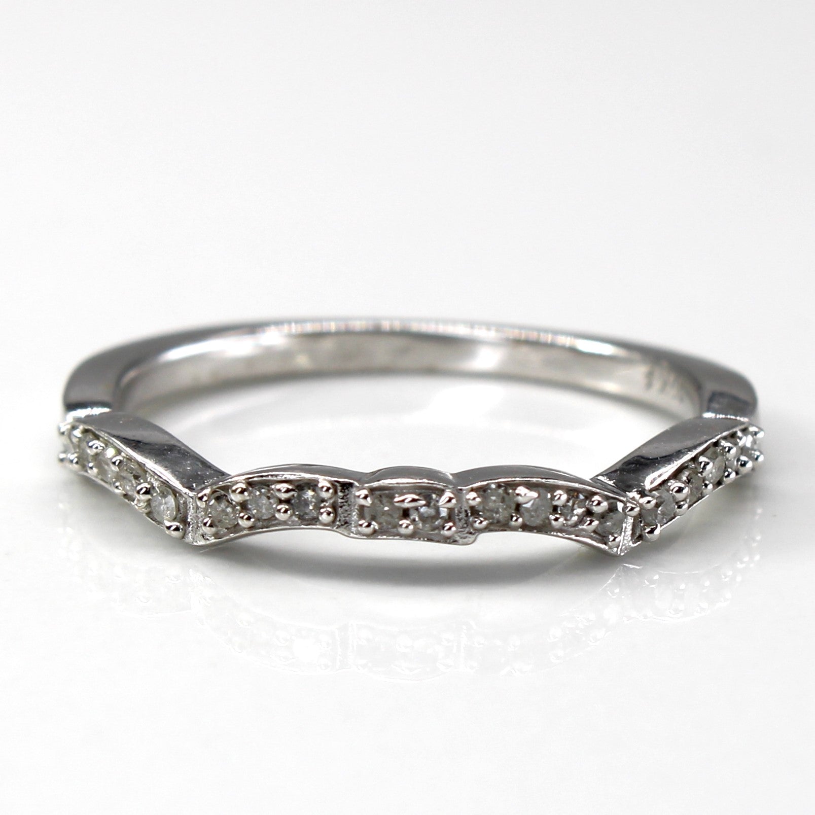 Diamond White Gold Ring | 0.20ctw | SZ 6.75 |