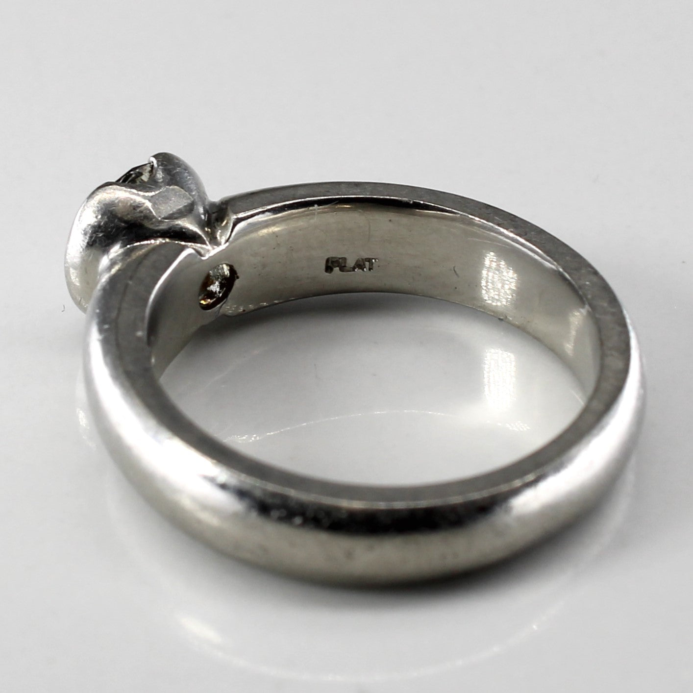 GIA Certified Semi Bezel Solitaire Diamond Platinum Ring | 1.01ct IF D | SZ 6.5 |