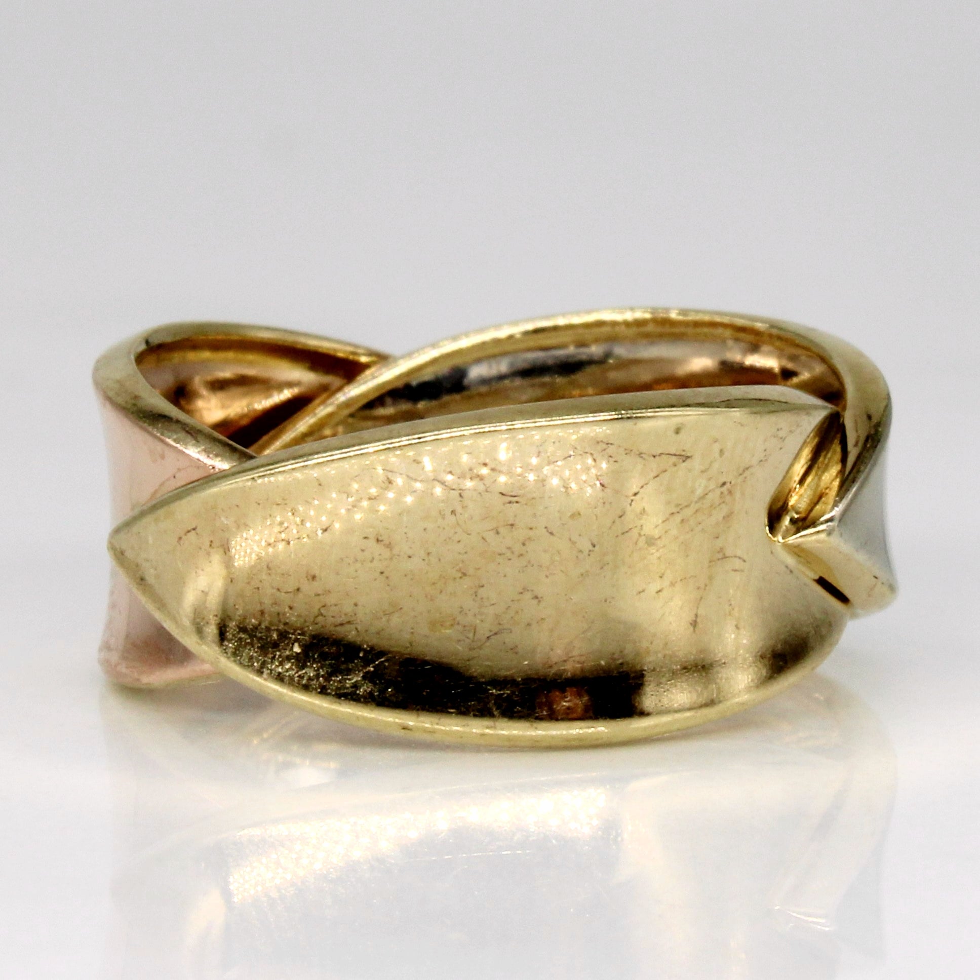 Bague en or tricolore 14 carats | Taille 5,75 |