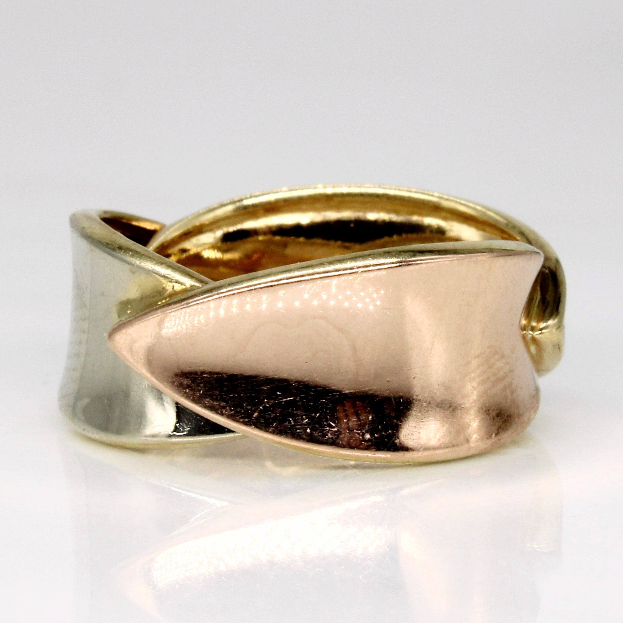 Bague en or tricolore 14 carats | Taille 5,75 |