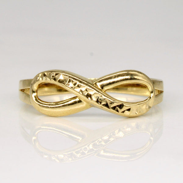 18k Yellow Gold Infinity Ring | SZ 7 |
