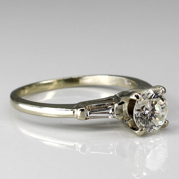 Diamond Engagement Ring with Baguette Accents |1.22ctw | SZ 9 |