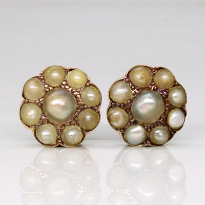 Pearl Cluster Earrings