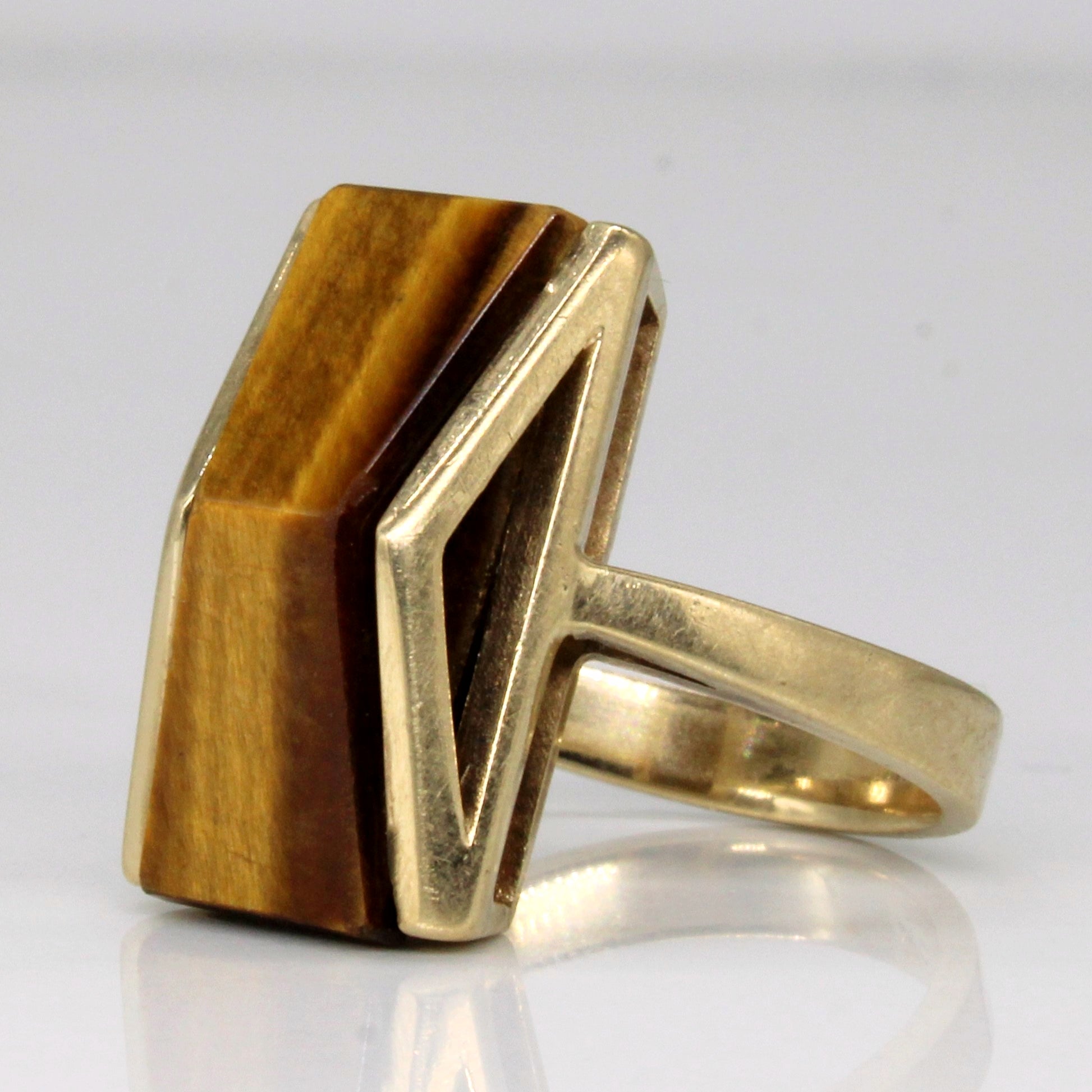 Tiger's Eye Cocktail Ring | 6.00ct | SZ 6.75 |