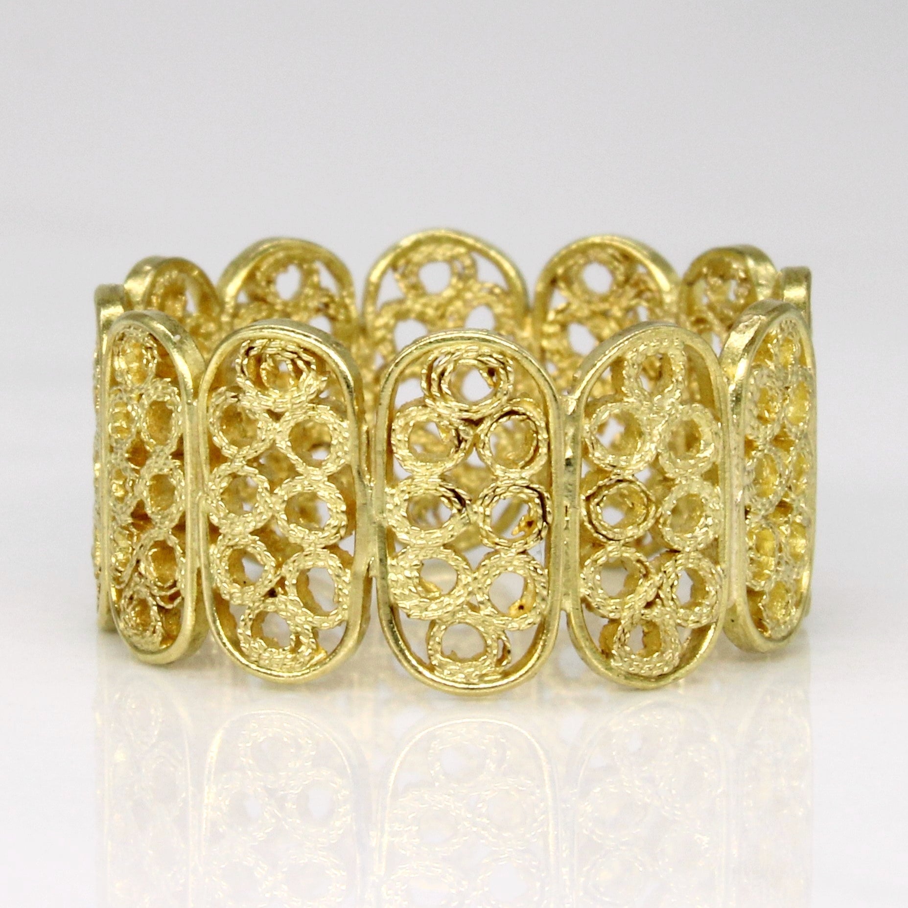 18k Yellow Gold Lattice Ring | SZ 6 |