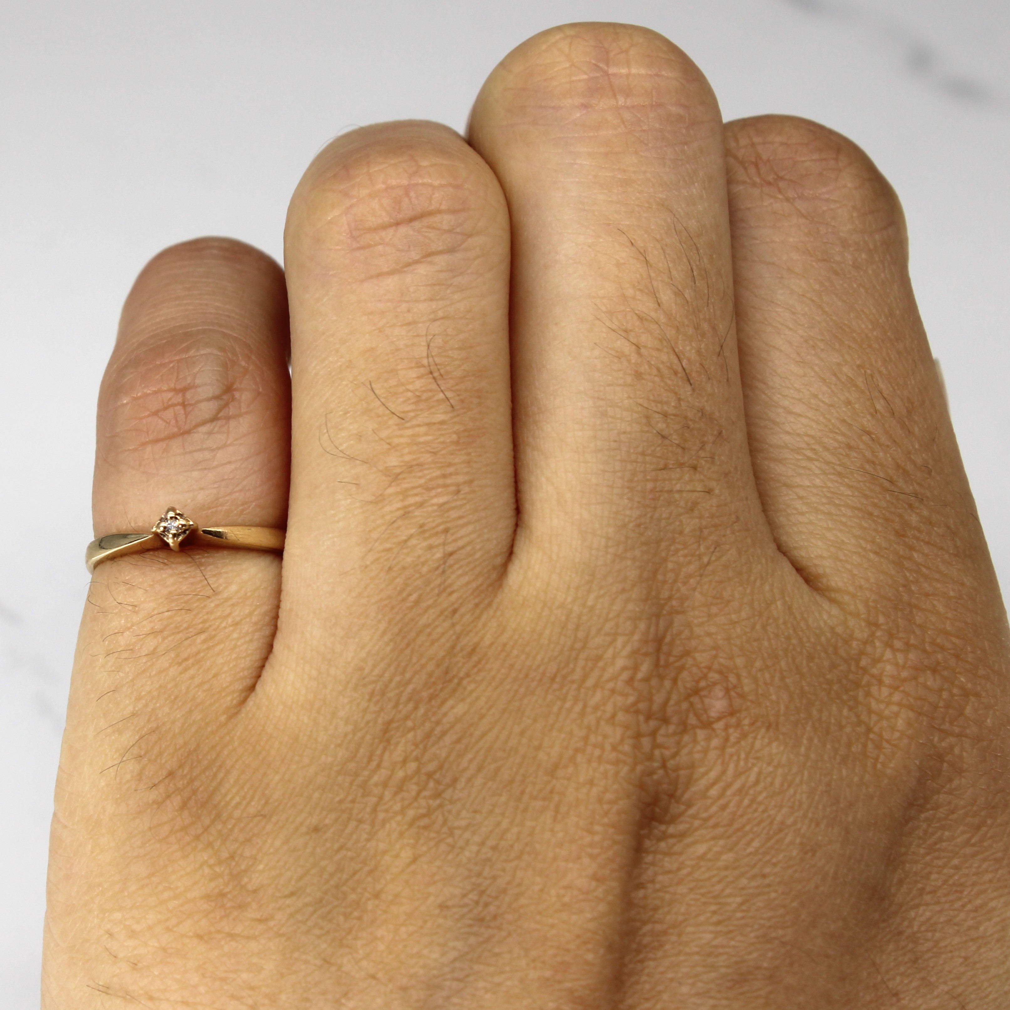 High Set Diamond Ring | 0.005ct | SZ 2.5 |