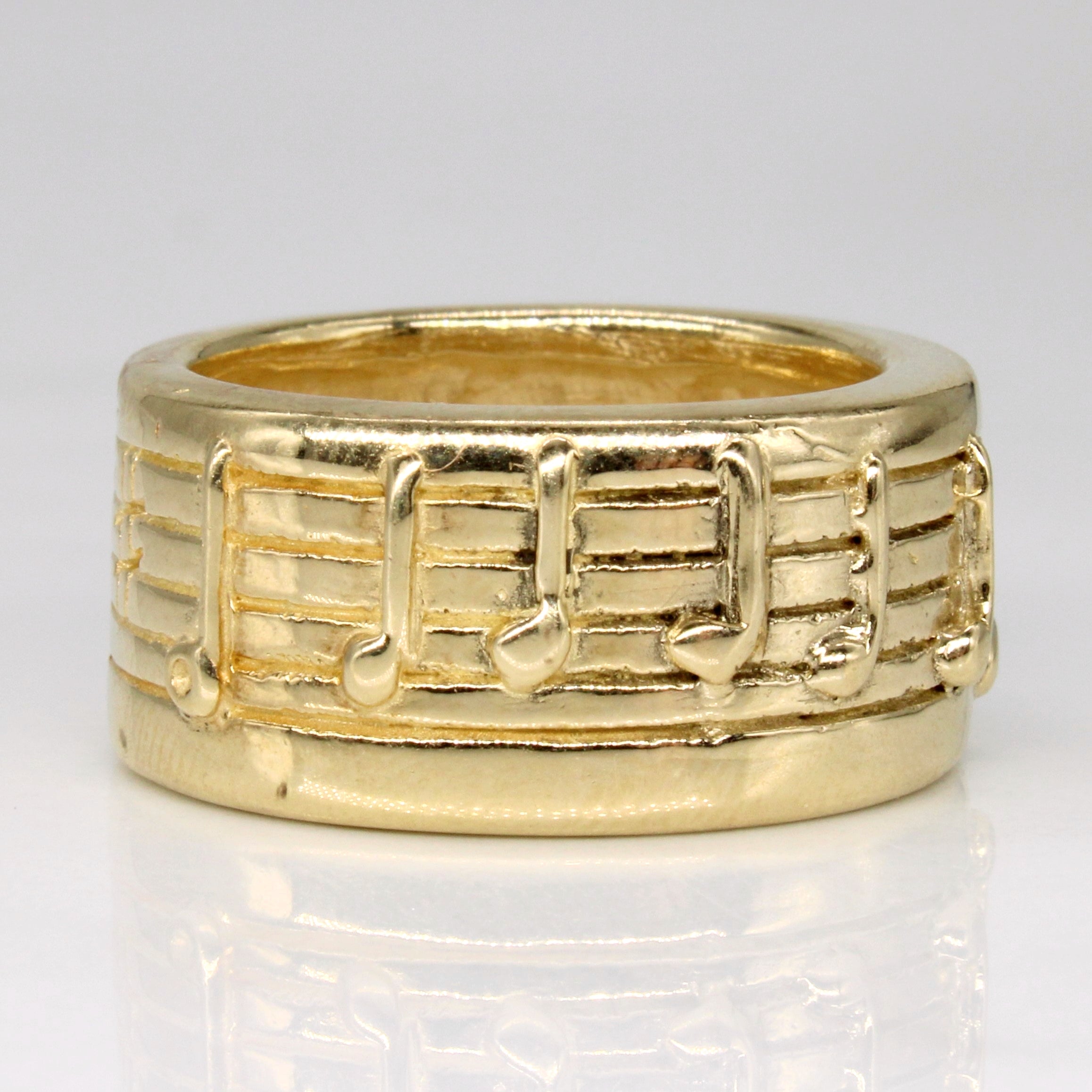 14k Yellow Gold Musical Note Ring | SZ 8 |