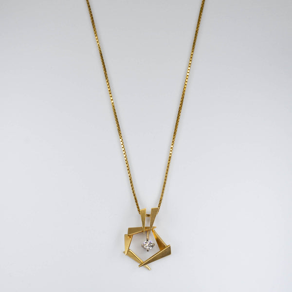 Cavelti' Diamond Abstract Diamond Necklace| 0.15ct | 17.5