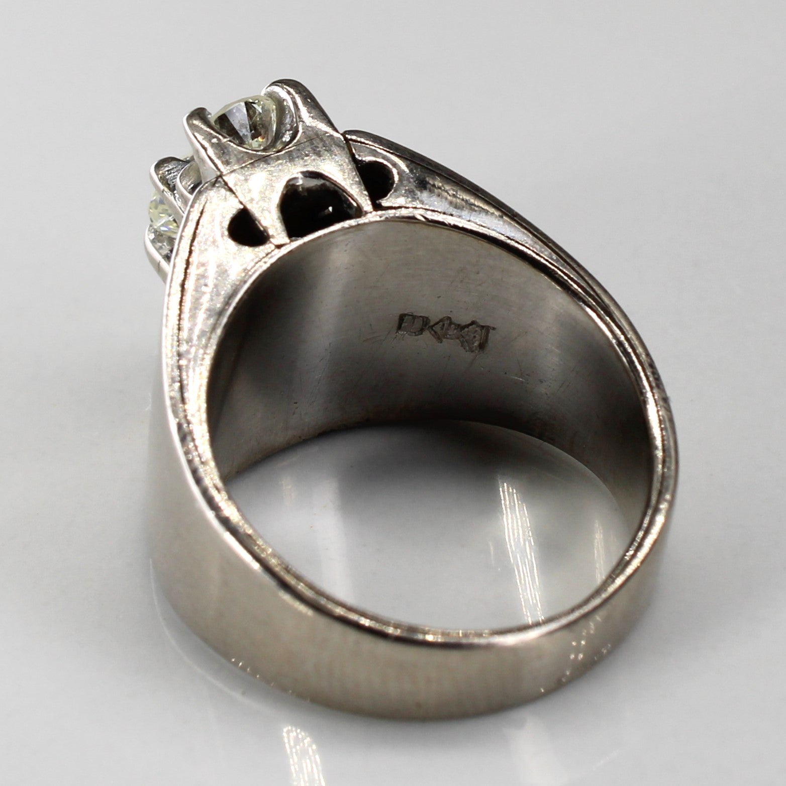 Three Stone Diamond Wide Ring | 0.72ctw | SZ 4.25 |