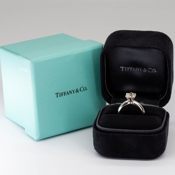 'Tiffany & Co.' Diamond Platinum Solitaire Ring| 1.06ctw | SZ 3.5