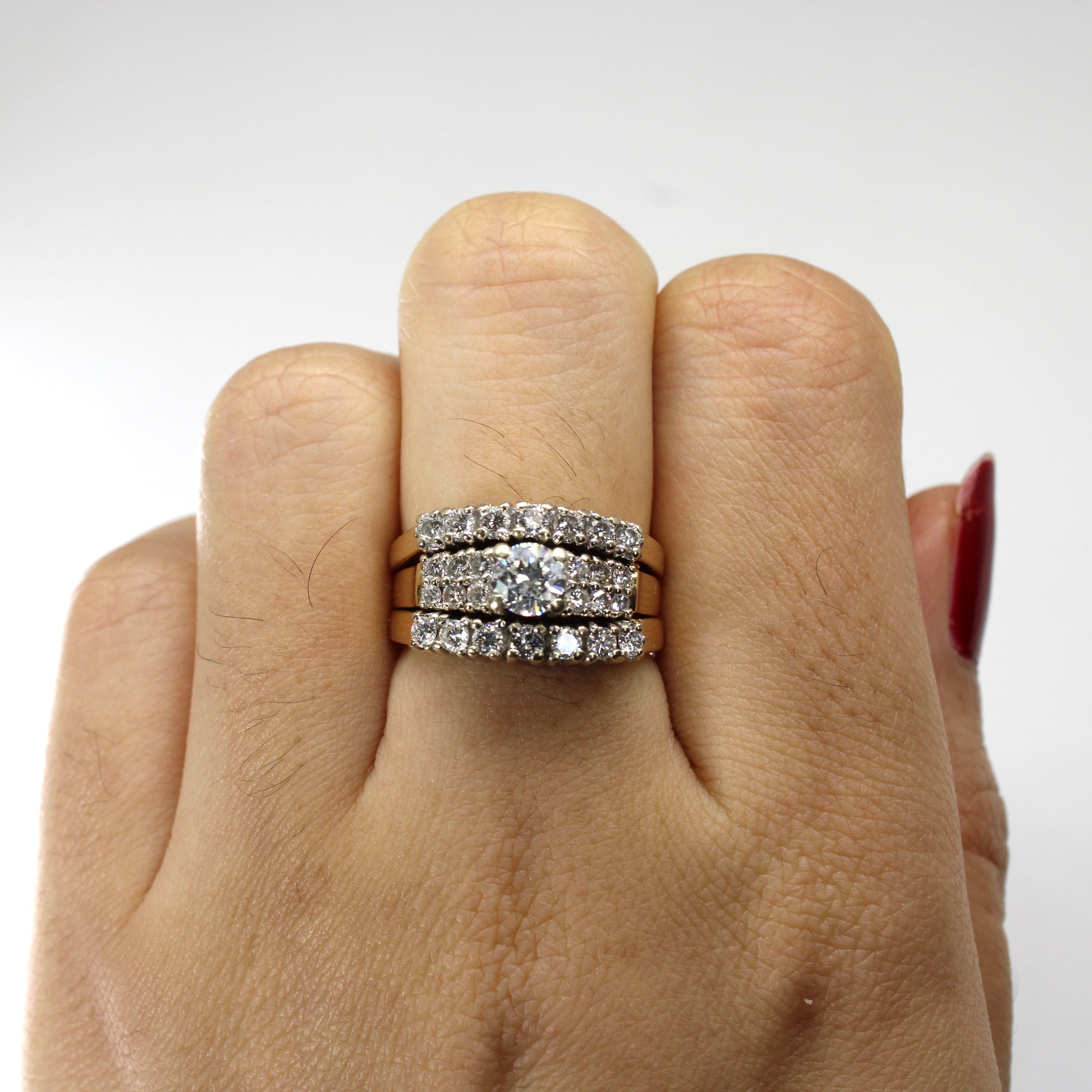 Cluster Diamond Soldered Ring | 1.21ctw | SZ 6.5 |