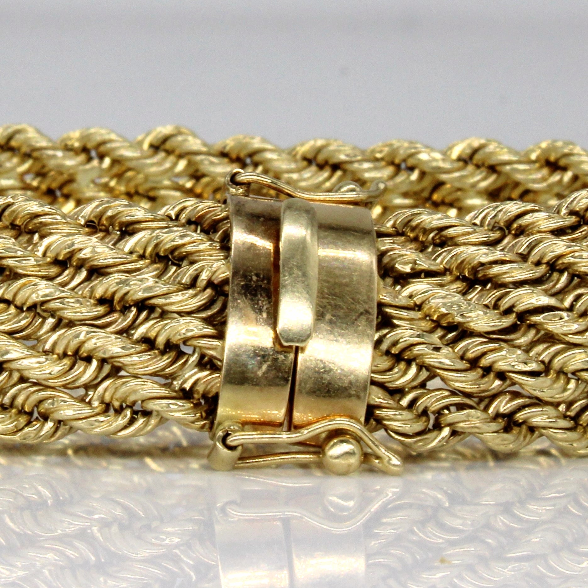 Bracelet à maillons corde en or jaune 14 carats | 8 pouces | 