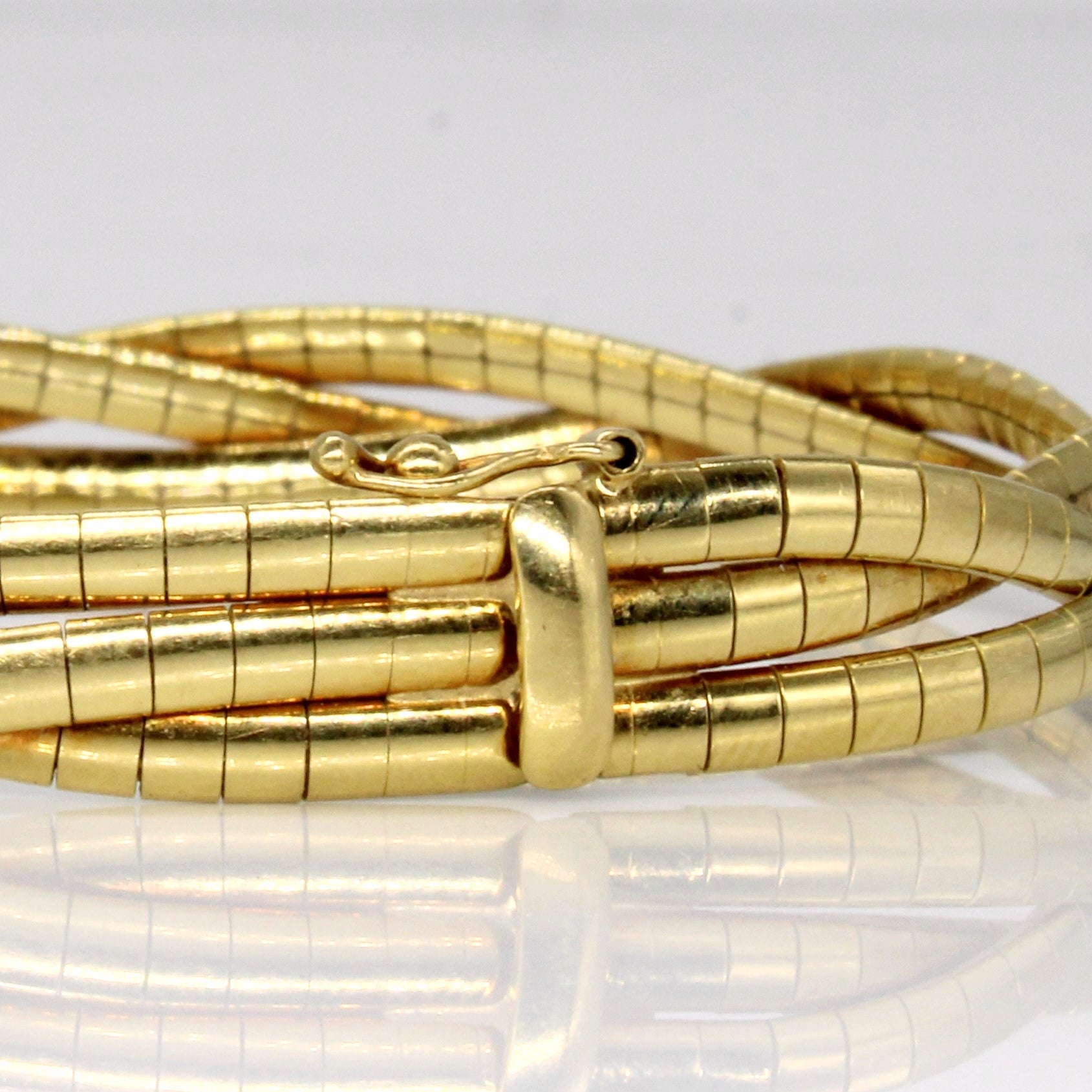 Bracelet tressé en or jaune 18 carats | 18 cm | 