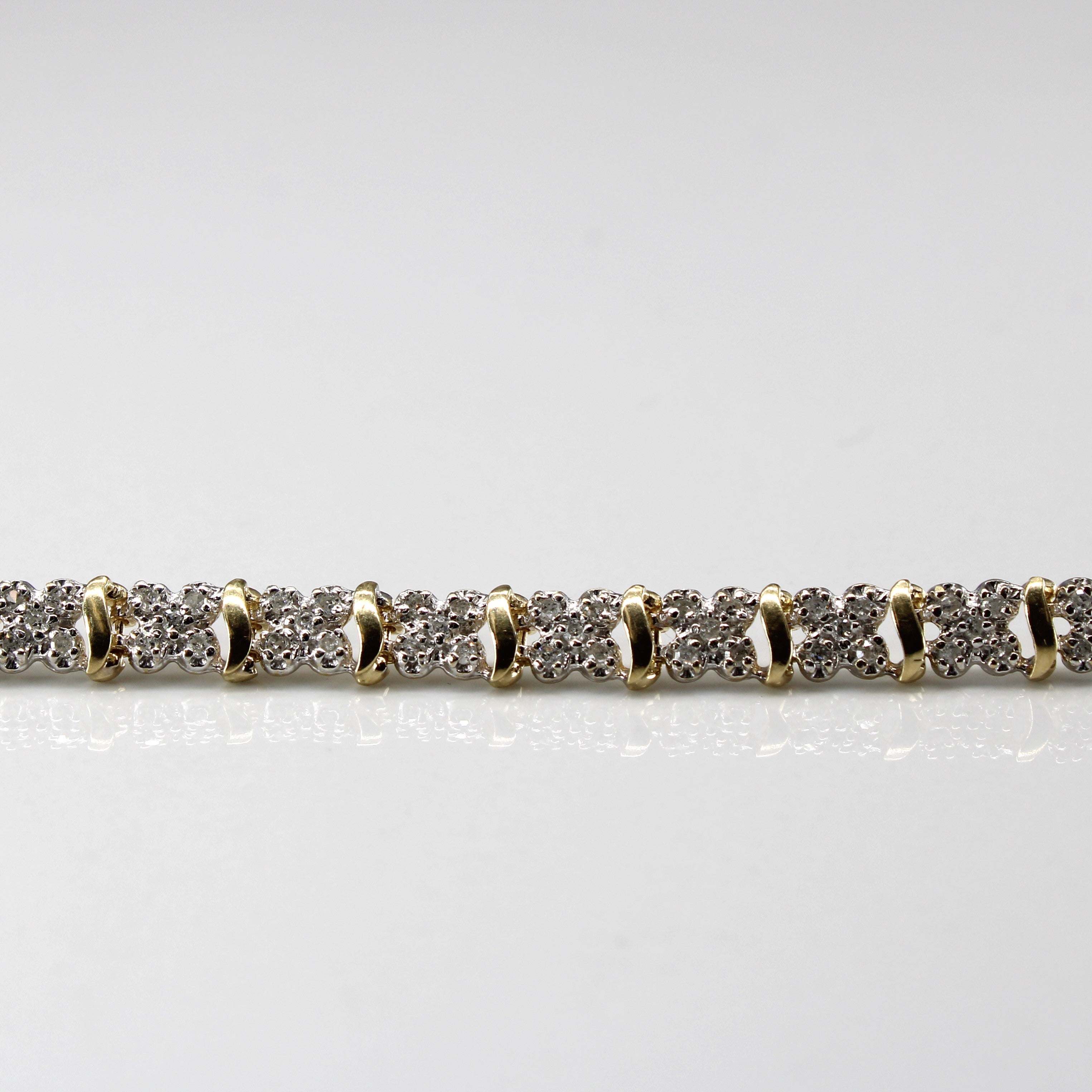 Cluster Diamond Chain Bracelet | 0.45ctw | 7.5"|