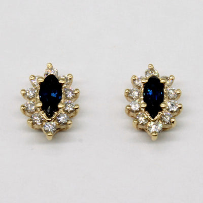 Sapphire & Diamond Earrings | 0.40ctw, 0.30ctw |