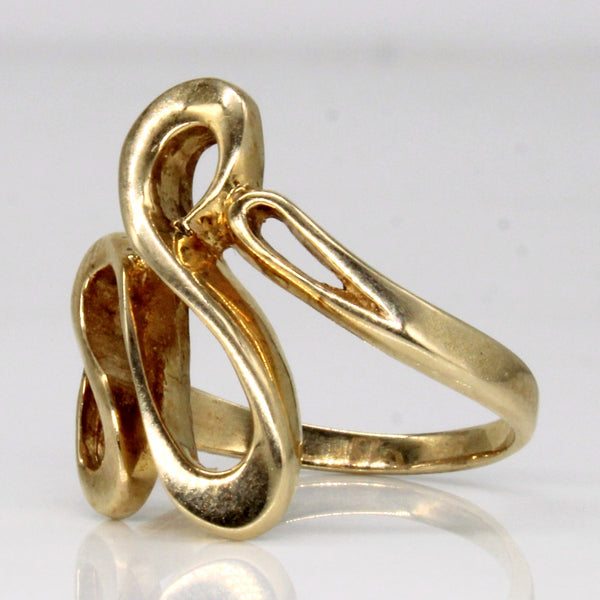 10k Yellow Gold Abstract Ring | SZ 7.5 |