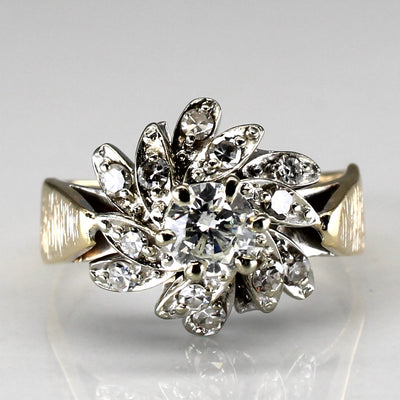Cluster Diamond Cocktail Ring | 0.80ctw | SZ 7.5 |