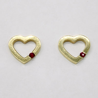 Ruby Heart Earrings | 0.05ctw |