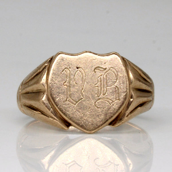 10k Yellow Gold Signet Ring | SZ 10 |
