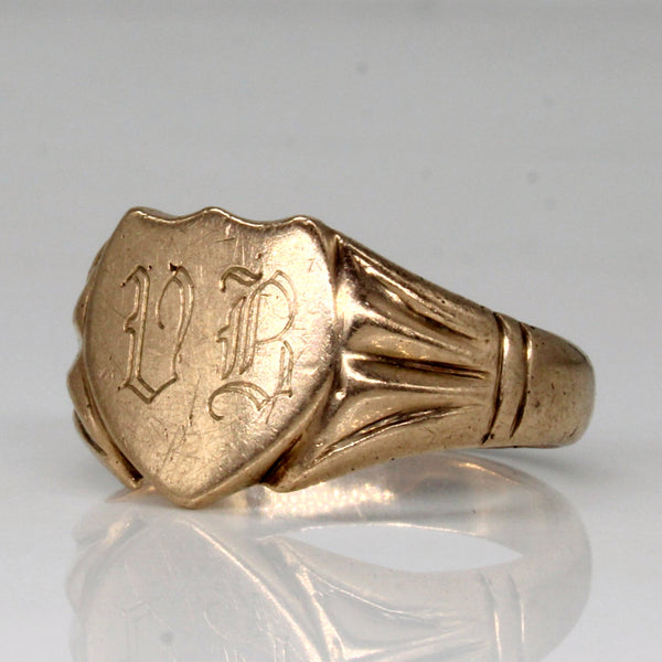 10k Yellow Gold Signet Ring | SZ 10 |