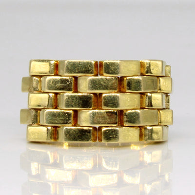 18k Yellow Gold Chain Link Ring | SZ 7.25 |