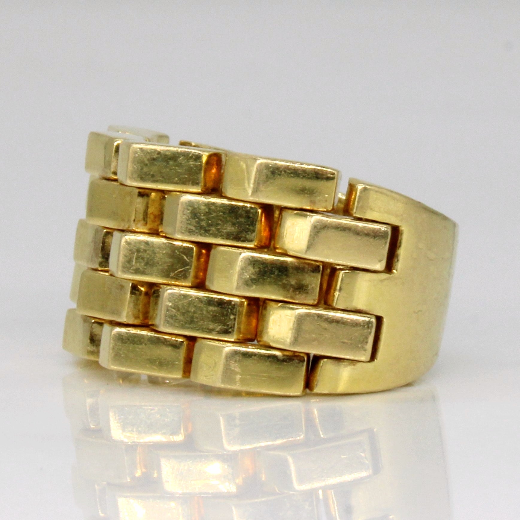 18k Yellow Gold Chain Link Ring | SZ 7.25 |