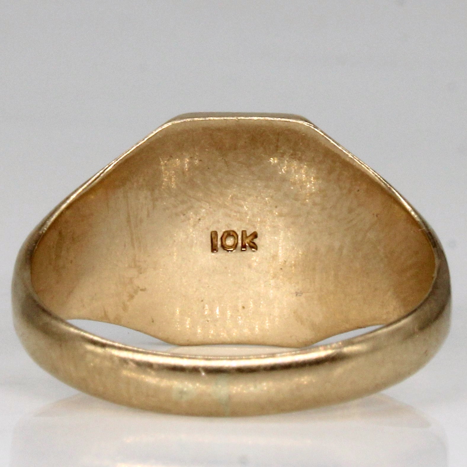 10k Yellow Gold Blank Signet Ring | SZ 10.5 |