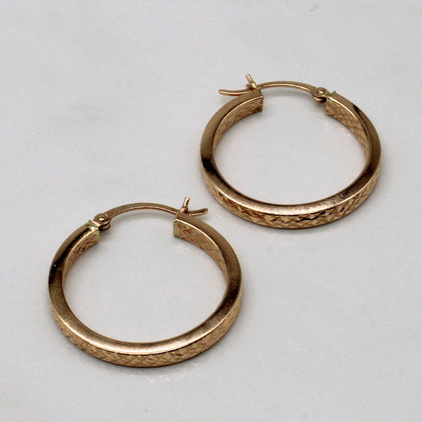 14k Yellow Gold Hoop Earrings