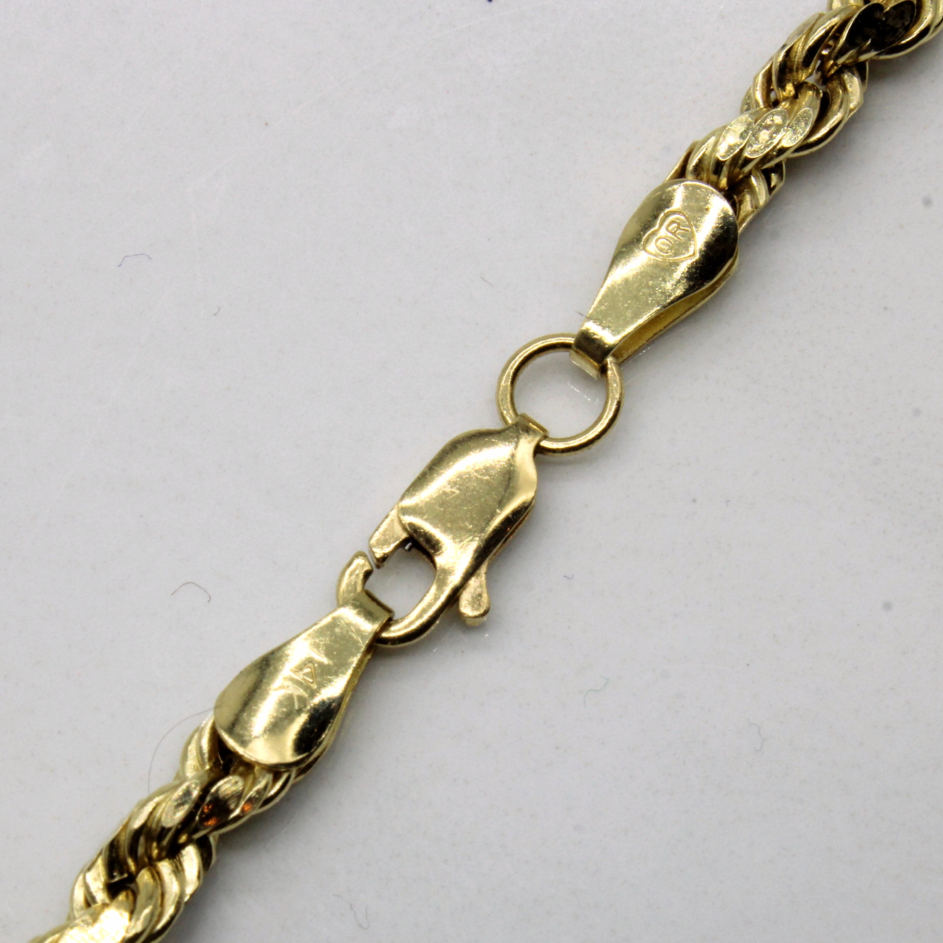 14k Yellow Gold Rope Chain | 20" |