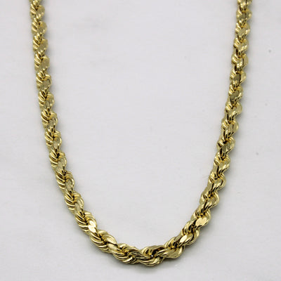 14k Yellow Gold Rope Chain | 20